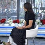 Natalie’s black short sleeve top and skirt on Today