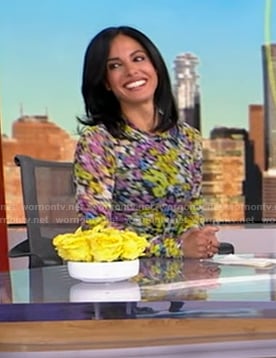 Dr. Tara Narula’s floral print mesh dress on Good Morning America