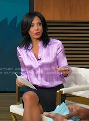 Dr. Tara Narula’s lilac blouse on Good Morning America