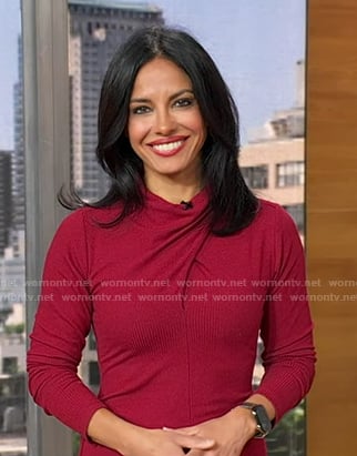 Dr. Tara Narula’s red cross front dress on Good Morning America