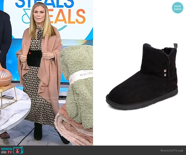 DreamToe Faux Fur Ankle Boot worn by Jill Martin on Today