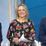 Dylan’s black floral midi dress on Today