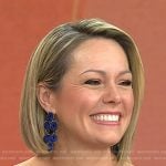 Dylan’s navy statement earrings on Today