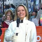 Dylan’s white ruffle coat on Today