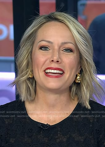 Dylan's gold tear drop earrings on Today