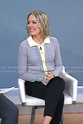 Dylan’s grey layered cardigan on Today