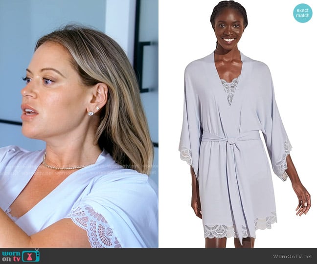Eberjey Mariana Mademoiselle Kimono Robe worn by Amanda Frances on The Real Housewives of Beverly Hills