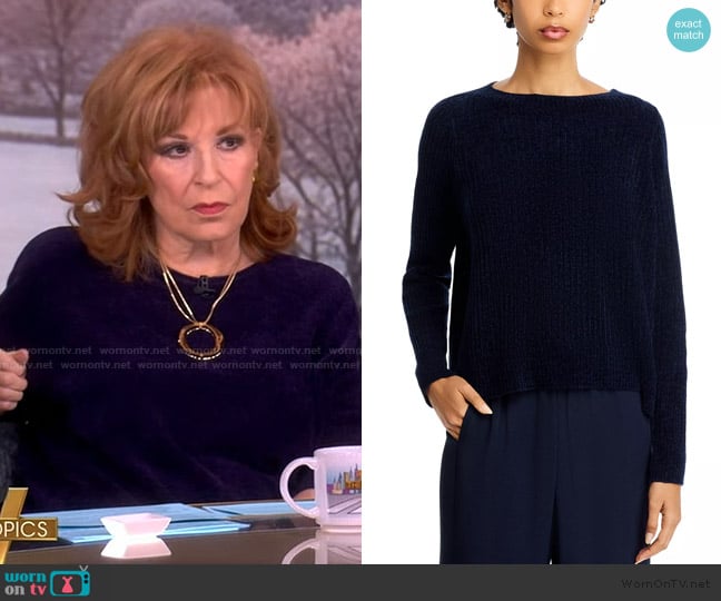 Joy’s blue sweater on The View Joy’s blue sweater on The View