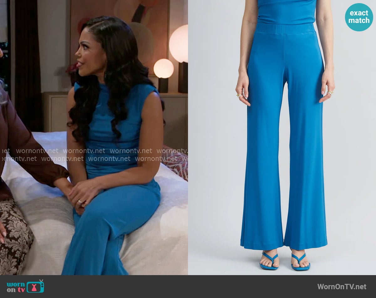 Dani’s blue pants on Beyond the Gates