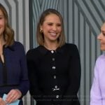 Elizabeth's black button front belted dress on Good Morning America