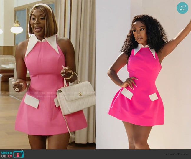 Ellae Lisque Flirty & Flare Pink Dress worn by Wendy Osefo on The Real Housewives of Potomac