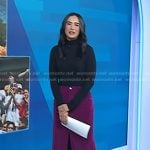 Emilie’s purple corduory skirt on Today