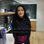 Emilie’s purple corduory skirt on Today