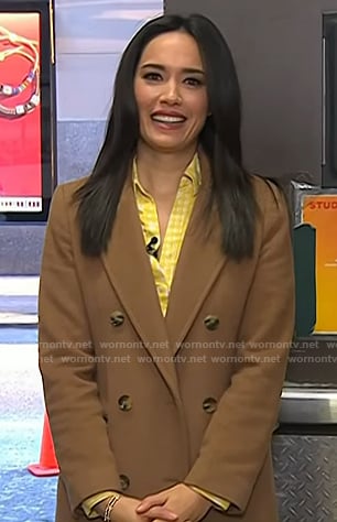 Emilie’s camel wool coat on Today