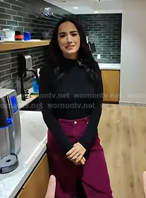 Emilie's purple corduory skirt on Today