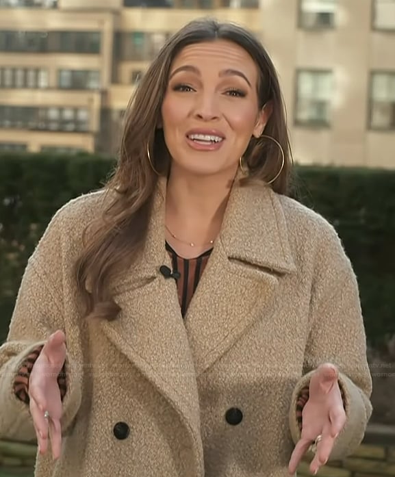 Emily’s teddy coat on Access Hollywood