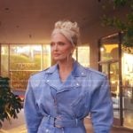 Erika’s denim zip front dress on The Real Housewives of Beverly Hills