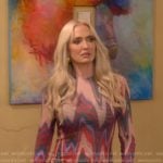 Erika’s pink wavy print dress on The Real Housewives of Beverly Hills