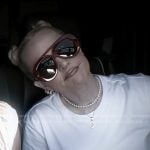 Erika's red ropund aviator sunglasses on The Real Housewives of Beverly Hills