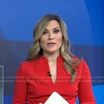Erin McLaughlin’s red v-neck peplum top on Today