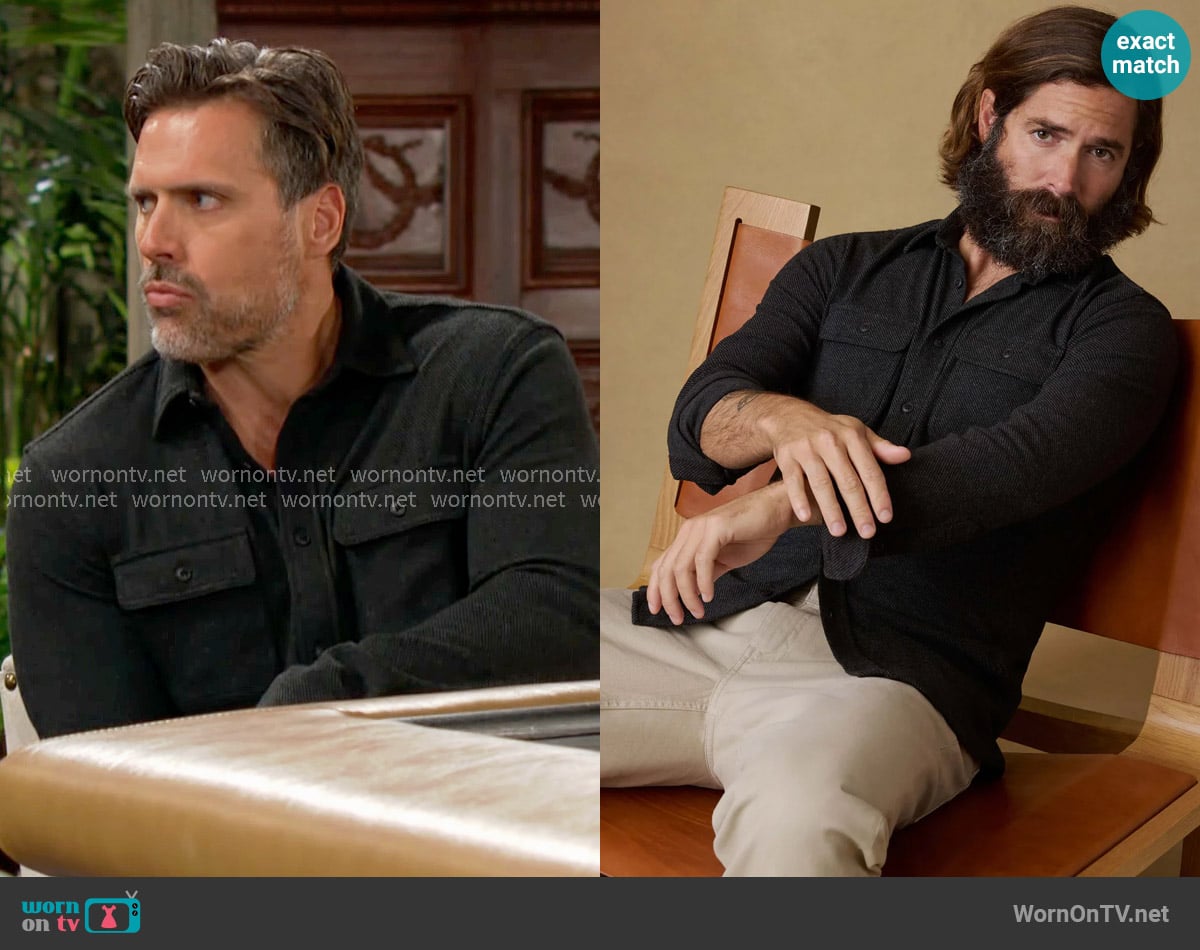 Nick’s black button down shirt on The Young and the Restless Nick’s black button down shirt on The Young and the Restless