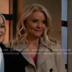 Felicia’s beige peacoat on General Hospital