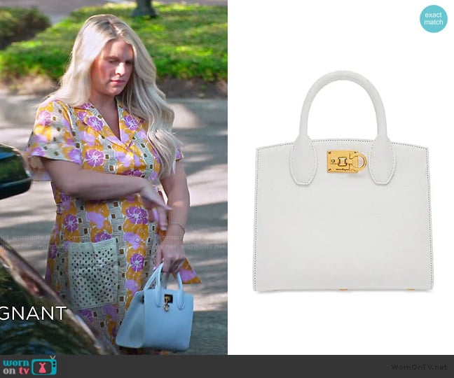 Ferragamo Studio Box Mini Leather Top Handle Bag worn by Madison LeCroy on Southern Charm