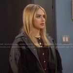 Holly’s black fringe jacket on Days of our Lives