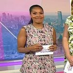 Sheinelle’s pink floral vest and pants on Today