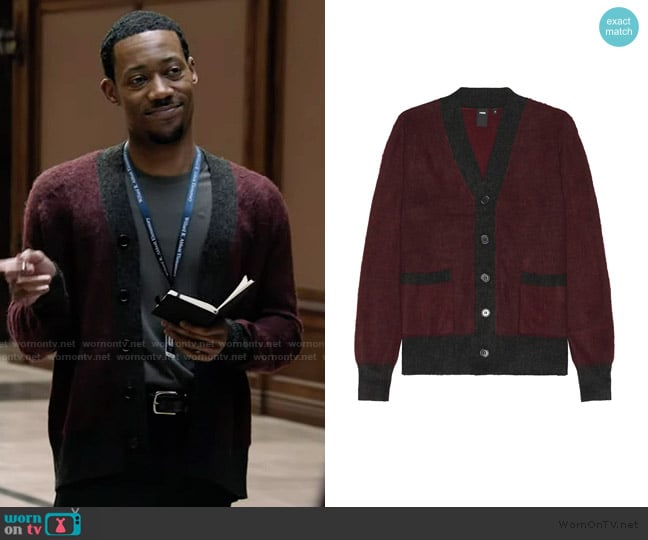 Former CA Blush Cardigan Sweater worn by Gregory Eddie (Tyler James Williams) on Abbott Elementary