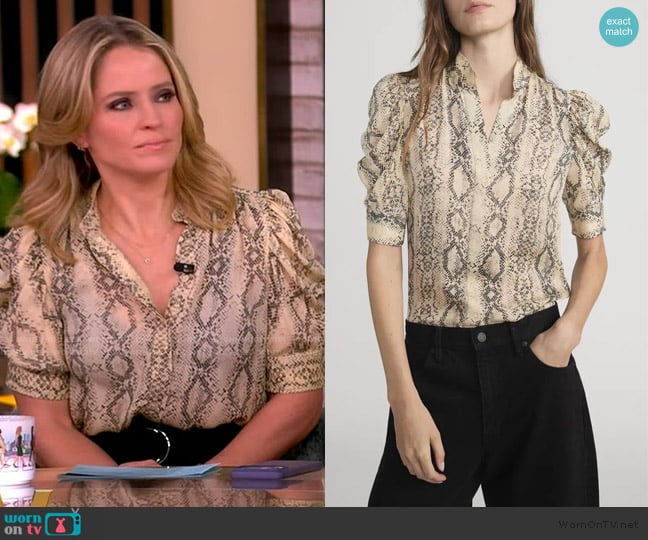 Sara’s snake skin print top on The View