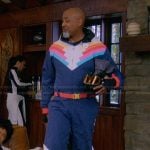Frank's blue printed snowsuit on The Upshaws