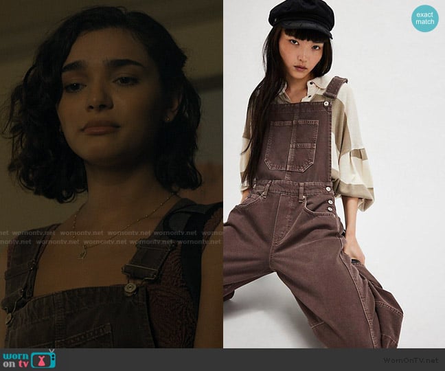 Free People We The Free Good Luck Barrel Overalls worn by Ariana Medina (Paulina Chavez) on Landman