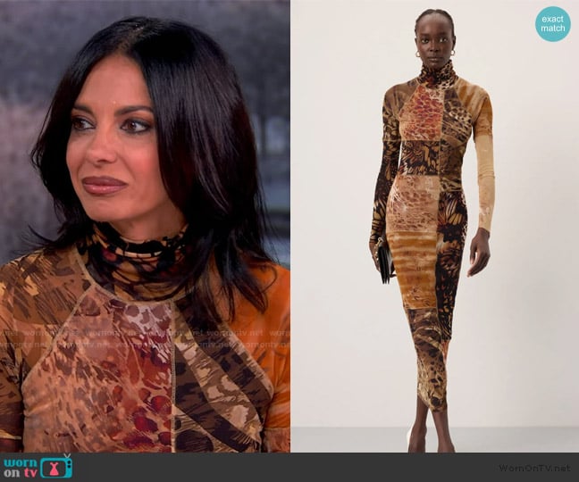 Fuzzi Abito Midi Dress worn by Dr Tara Narula on The View