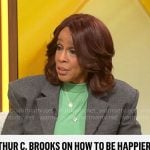 Gayle King’s grey oversized suit on CBS Mornings
