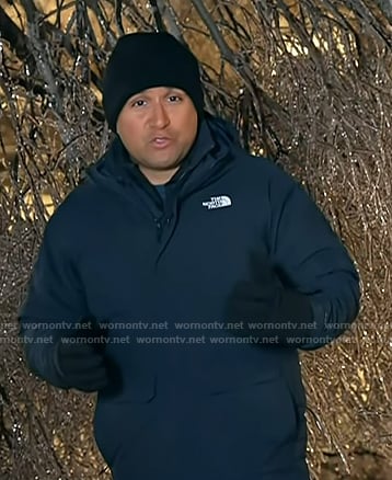 George Solis’s navy hooded jacket on Today