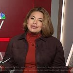Gilma’s brown suede jacket on NBC News Daily