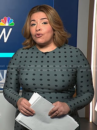 Gilma’s blue polka dot dress on NBC News Daily