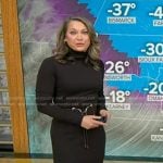 Ginger’s brown turtleneck dress on Good Morning America