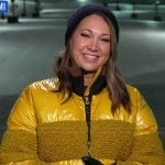 Ginger’s yellow puffer jacket on Good Morning America