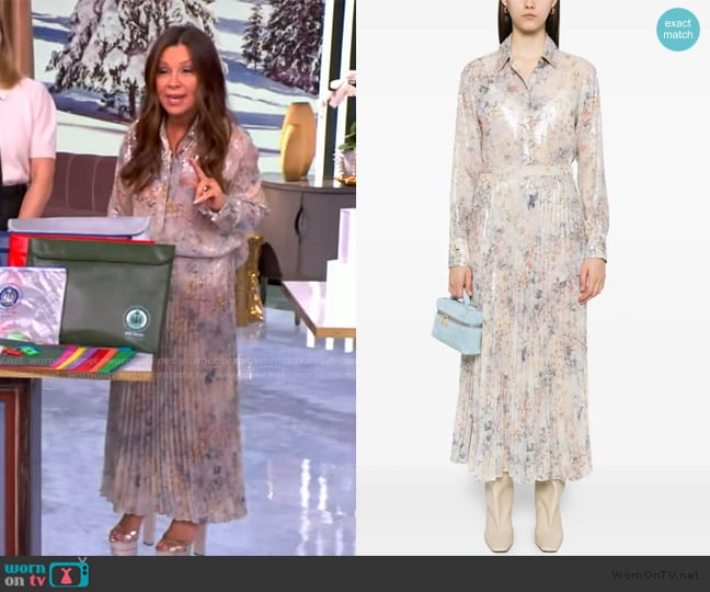 Golden Goose Deluxe Brand Floral Sequin Print Shirt worn by Gretta Monahan on The View