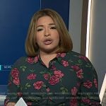 Gilma Avalos’s green floral print shirtdress on NBC News Daily