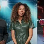 Zuri’s green leather dress on Access Hollywood