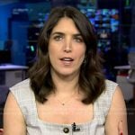 Liz’s grey plaid square neck top on Today