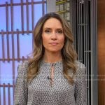 Rhiannon’s grey printed keyhole dress on Good Morning America