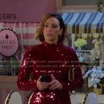 Gwen's red sequin mini dress on Days of our Lives