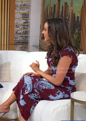Hanna Battah’s red paisley print dress on Good Morning America