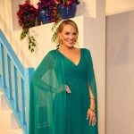 Heather's green cape reunion dress on The Real Housewives of Salt Lake City