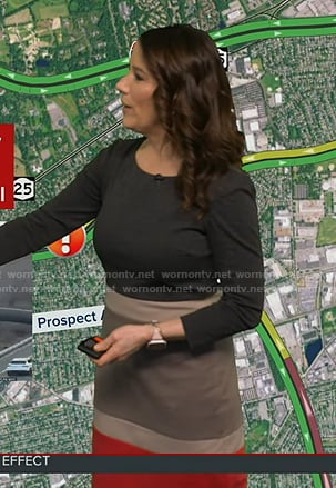 Heather’s colorblock dress on Good Morning America