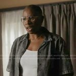 Hen's grey short sleeve denim shirt on 9-1-1